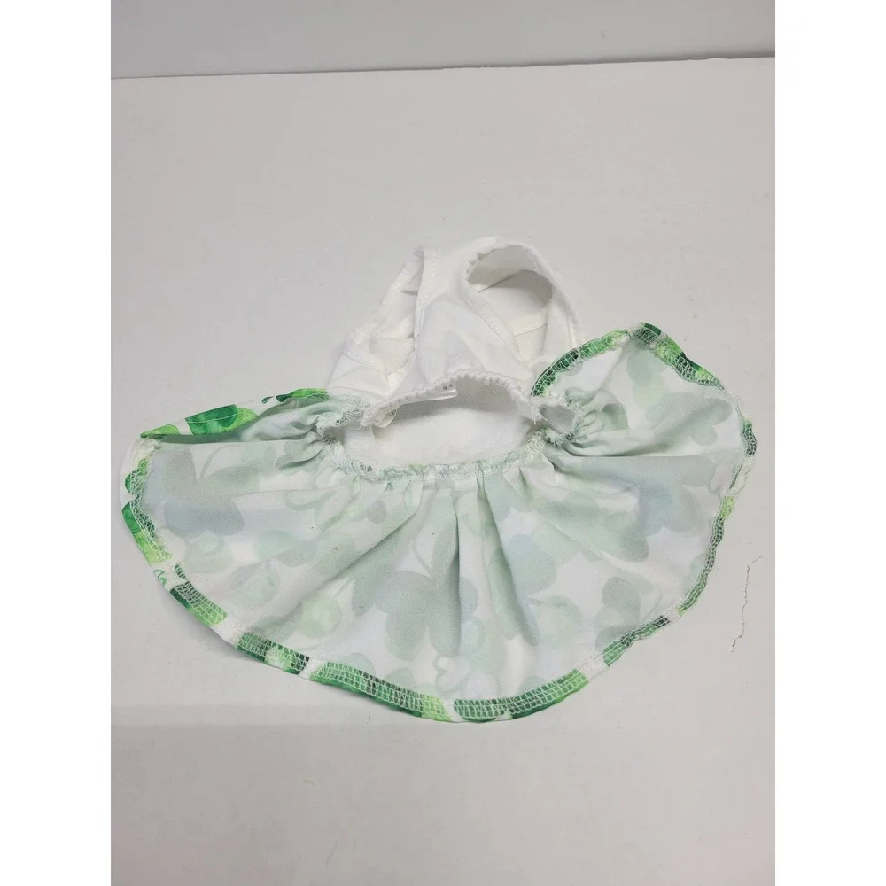 St Patricks Day Lucky Day Shamrock Pet Dress Green White XS Dog Cat‎ Outfit